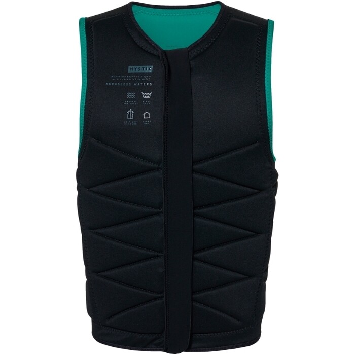 2024 Mystic Mens Outlaw Front Zip Wake Impact Vest 35005.240226 - Green